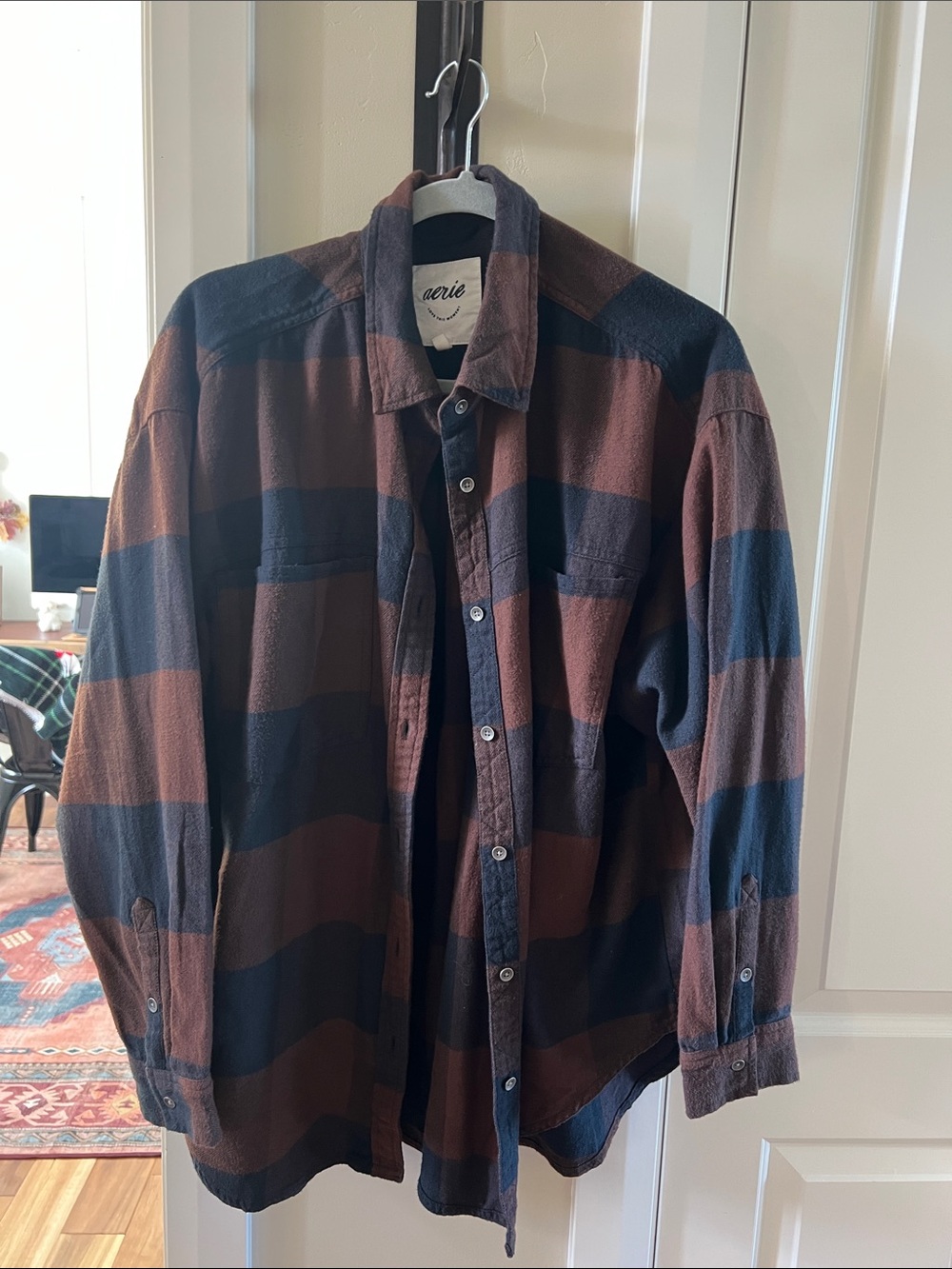 aerie anytime fav oversized flannel